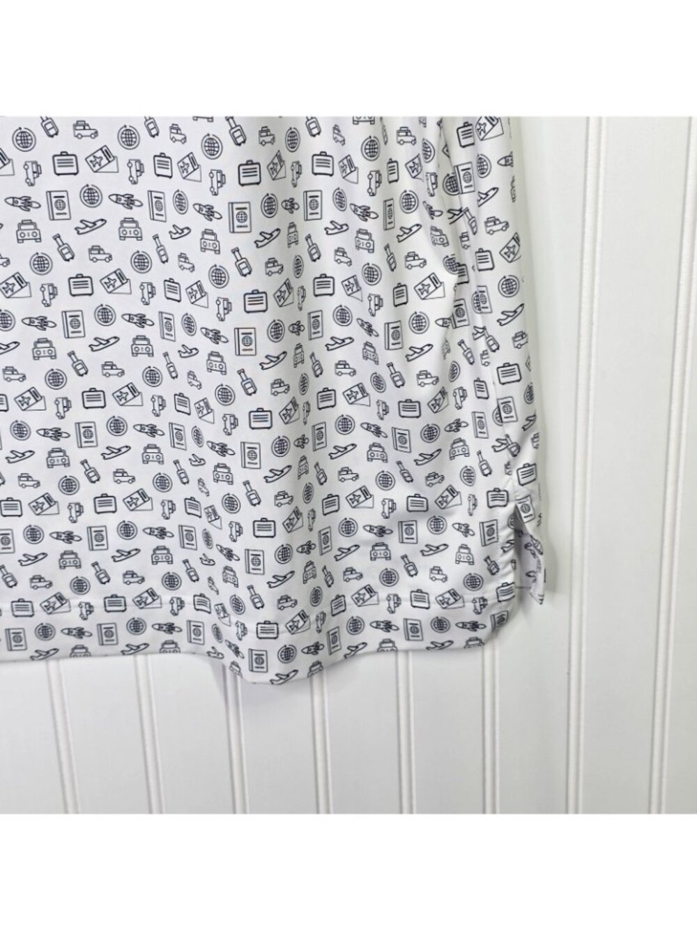 FootJoy Polo Shirt Mens XL White Travel Print Golf Stretch Lightweight Lisle - Picture 7 of 10